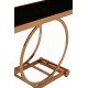 Miami Rose Gold Finish and Black Console Table 