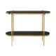 Eclectic Gold And Black Console Table