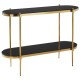 Eclectic Gold And Black Console Table