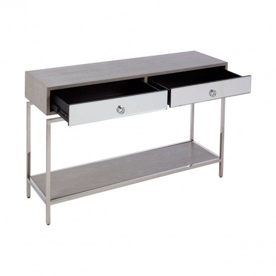 Hawkins Ash and Silver Console Table 