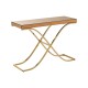 Kingston Brown Glass and Gold Finish Console Table