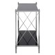 Ascot Chrome And Black Glass Console Table 