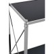 Ascot Chrome And Black Glass Console Table 