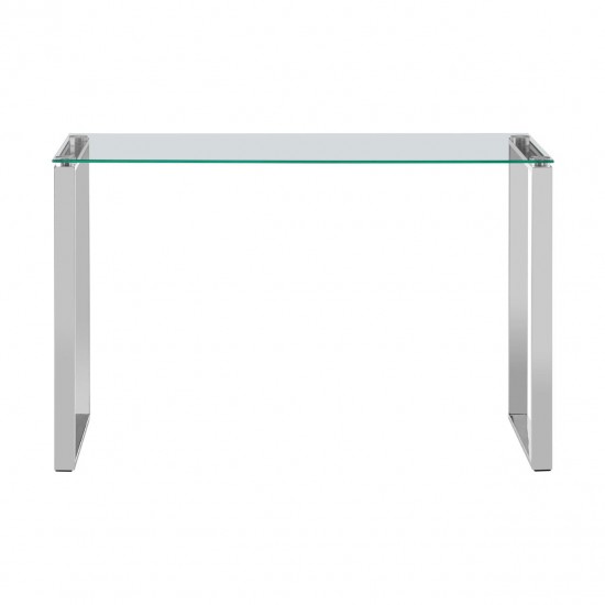Stratus Chrome And Glass Minimal Console Table