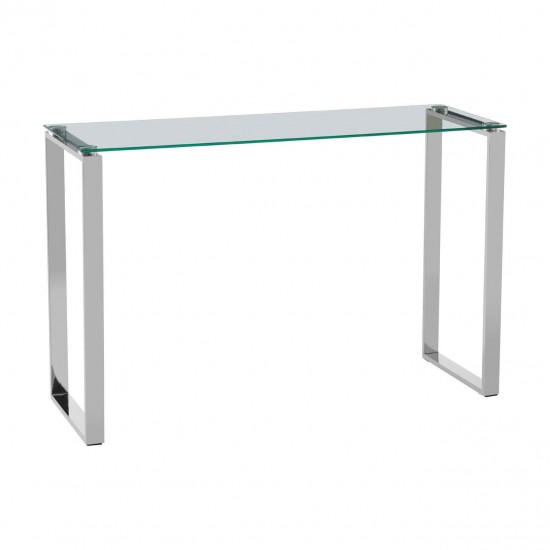 Stratus Chrome And Glass Minimal Console Table