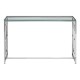 Stratus Chrome Finish Rectangle Base Console Table