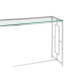 Stratus Chrome Finish Rectangle Base Console Table