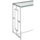 Stratus Chrome Finish Rectangle Base Console Table