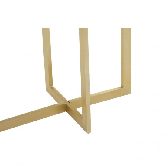 Rogano Luxe Geometric Walnut Console Table 