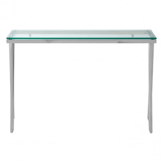 Albany Chrome And Glass Console Table 