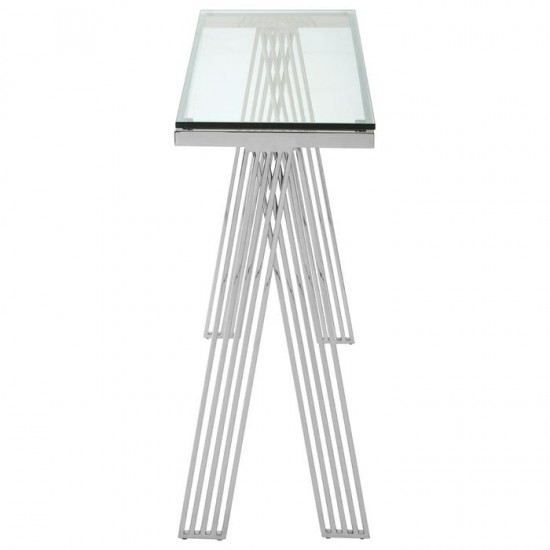 Albany Chrome And Glass Console Table 