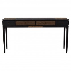 Errigal Dark Oak and Black Console Table