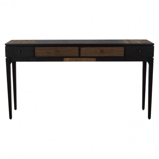 Errigal Dark Oak and Black Console Table