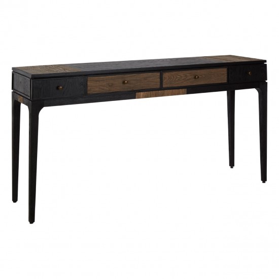 Errigal Dark Oak and Black Console Table