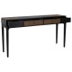 Errigal Dark Oak and Black Console Table