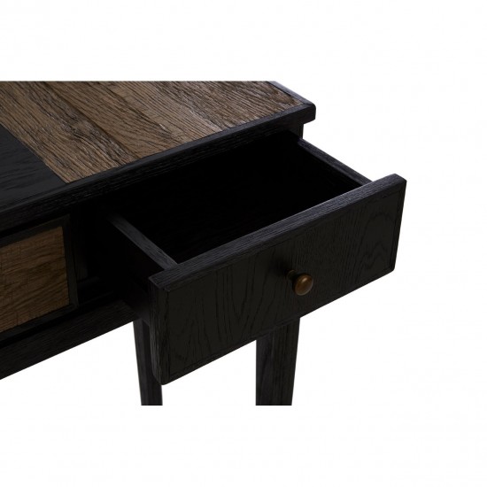 Errigal Dark Oak and Black Console Table