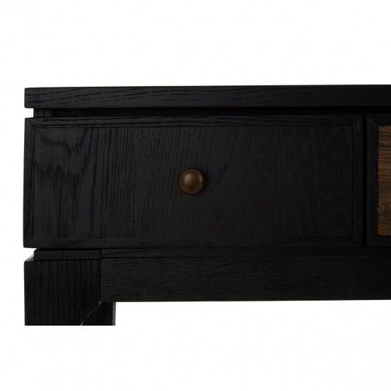 Errigal Dark Oak and Black Console Table