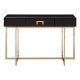 Astoria Black Gloss and Gold Finish Console Table 