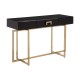 Astoria Black Gloss and Gold Finish Console Table 