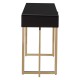 Astoria Black Gloss and Gold Finish Console Table 