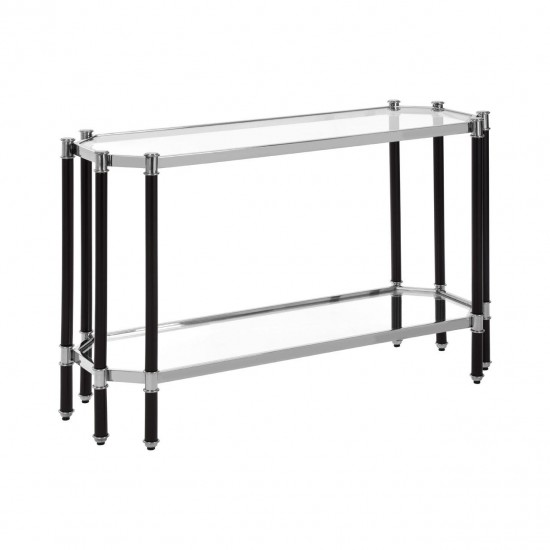 Earl Chrome And Black Console Table 