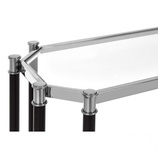 Earl Chrome And Black Console Table 