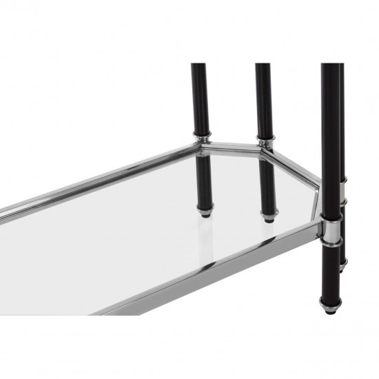 Earl Chrome And Black Console Table 