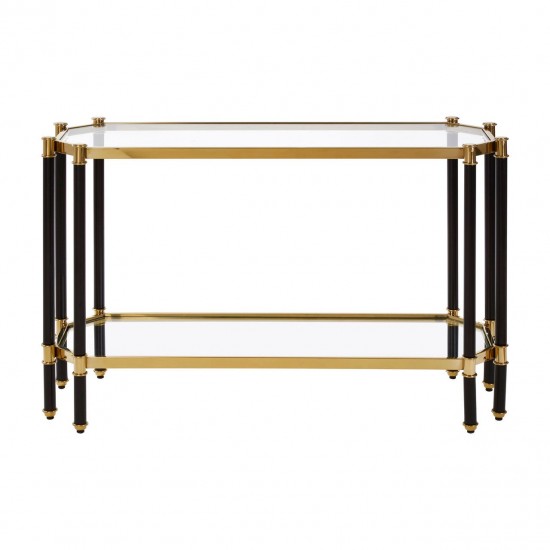 Earl Champagne And Black Console Table