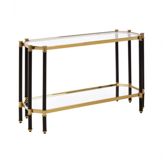 Earl Champagne And Black Console Table