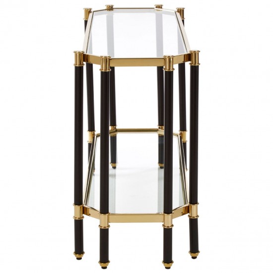 Earl Champagne And Black Console Table