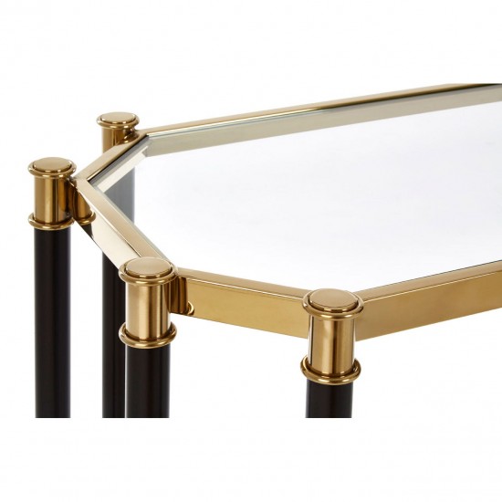 Earl Champagne And Black Console Table