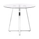 Lexington Small Chrome Finish Round Glass Dining Table  