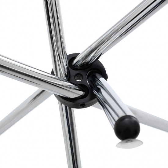 Lexington Storable Black Glass And Chrome Round Small Table 