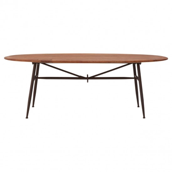 Rogano Industrial Walnut Dining Table 