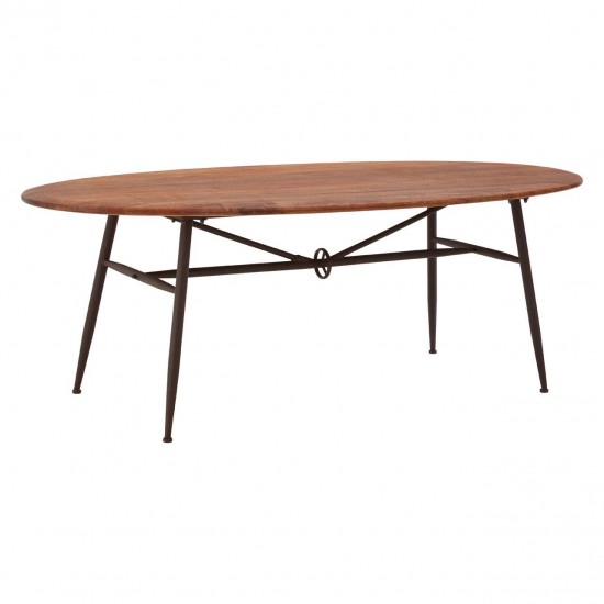 Rogano Industrial Walnut Dining Table 
