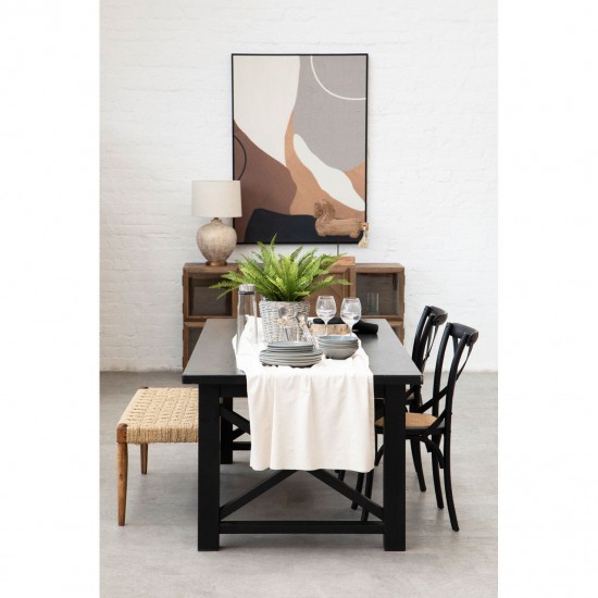 Tuscany Black Oak Dining Table 