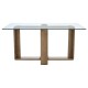 Tribeca Glass And Wood Dining Table 