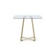 Lexington Small Gold Finish Square Glass Dining Table  