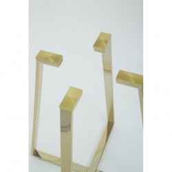 Lexington Small Gold Finish Square Glass Dining Table  