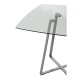 Lexington Small Grey Finish Square Glass Dining Table 