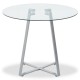 Lexington Small Grey Finish Round Glass Dining Table 