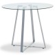 Lexington Small Grey Finish Round Glass Dining Table 