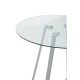 Lexington Small Grey Finish Round Glass Dining Table 