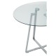 Lexington Small Grey Finish Round Glass Dining Table 