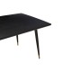 Black Wood And Brass Dining Table 