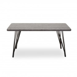 Norse Grey Wood And Black Dining Table 