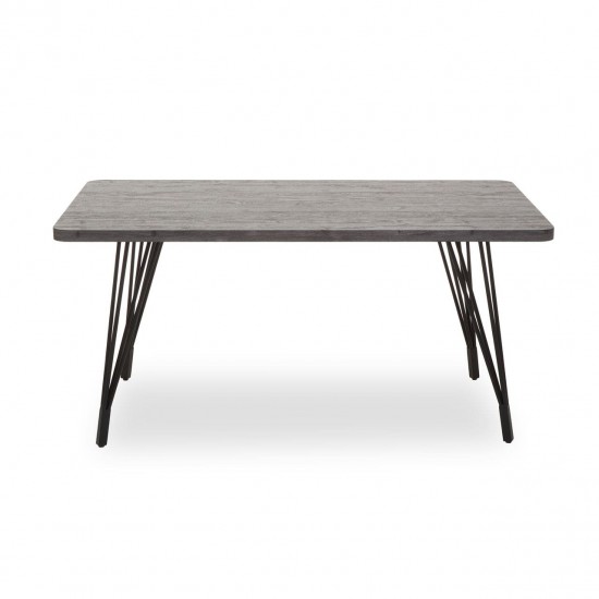 Norse Grey Wood And Black Dining Table 