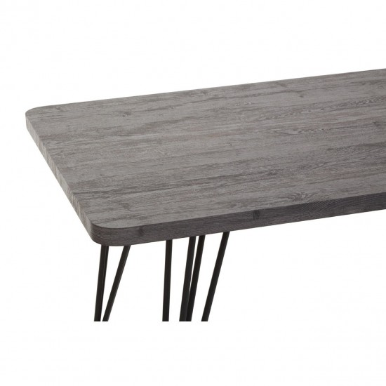 Norse Grey Wood And Black Dining Table 