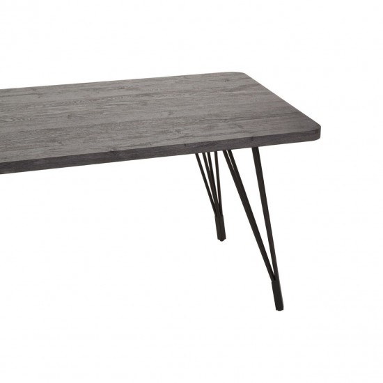Norse Grey Wood And Black Dining Table 