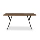 Anton 3 Wood And Iron Cross Base Dining Table 